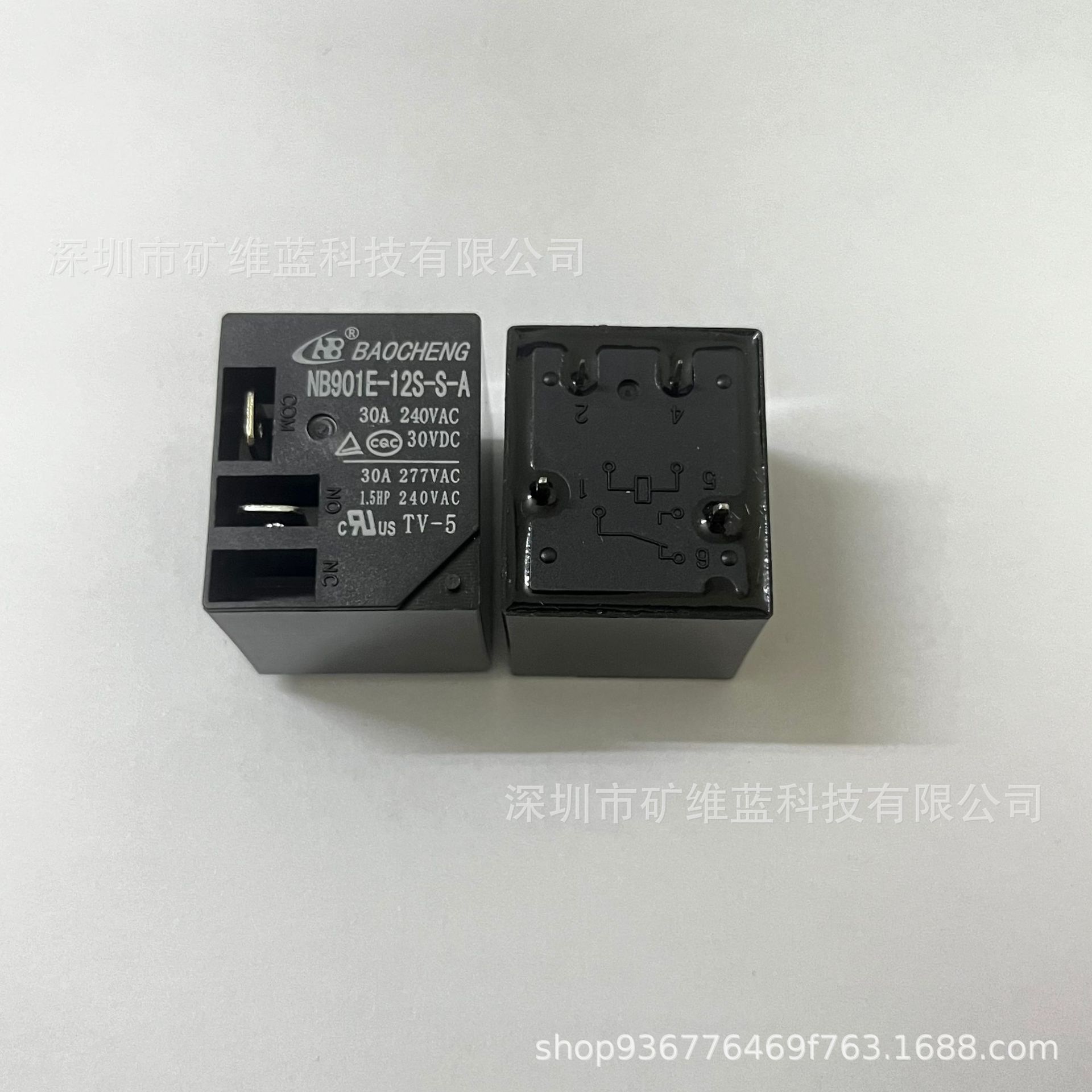 NB901E-12S-S-A 热水器继电器 4脚12V两插片线圈30A