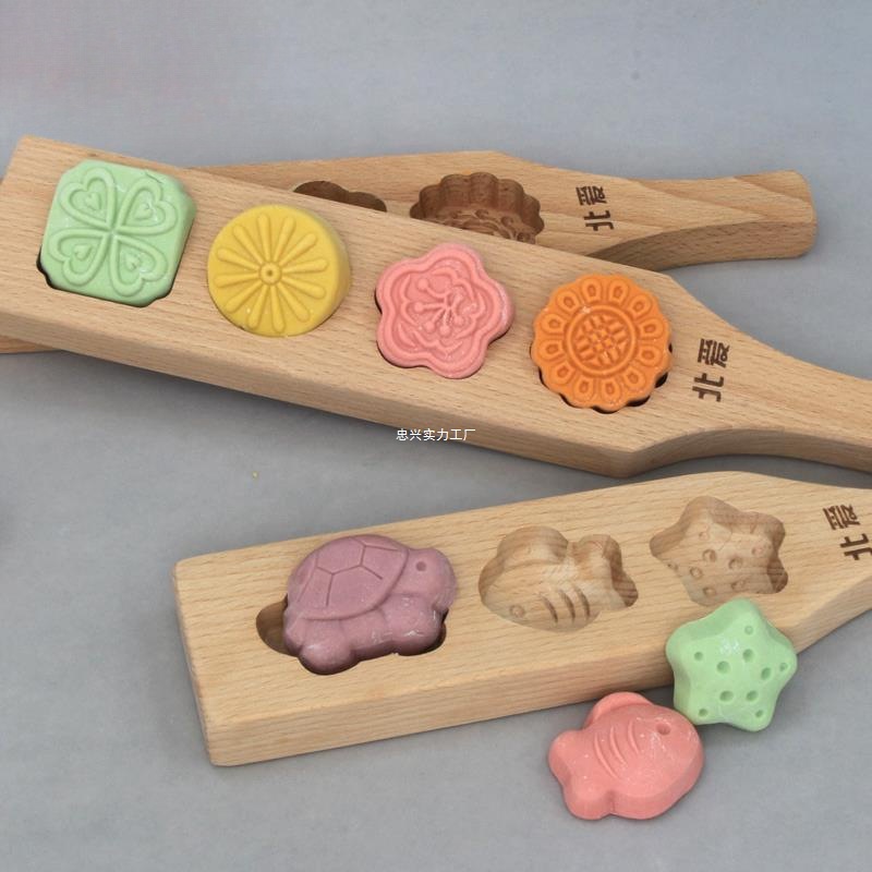 ∂批发木质手工做月饼模具糍粑粑米果模子面食烙饼木印糕板烘焙模