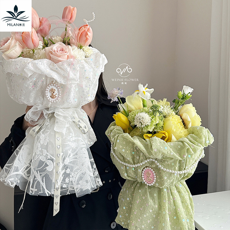 Día DE LA MADRE accesorios de perlas diamante ramo modelado Decoración Accesorios hechos a mano material de bricolaje tienda de flores herramientas suministros