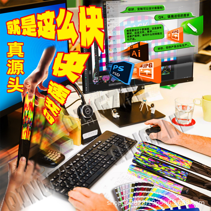 ロリータ単層二重レースレース新中国式透かし網紗ヨーロッパ式扇子cos箔押し扇子|undefined