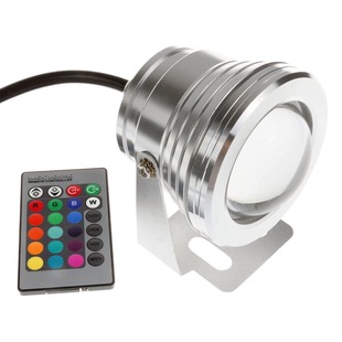 Cross-border new 10WRGB aluminum alloy remote control LED pool fountain light 12v colorful underwater light factory direct sales