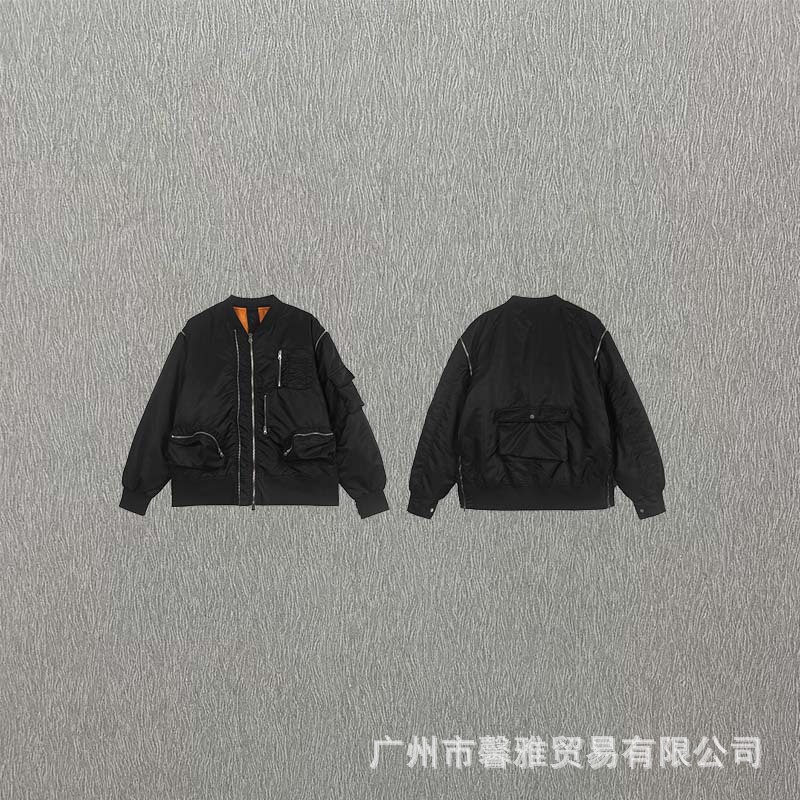 Other Multi-Pocket Bomber Jacket Black