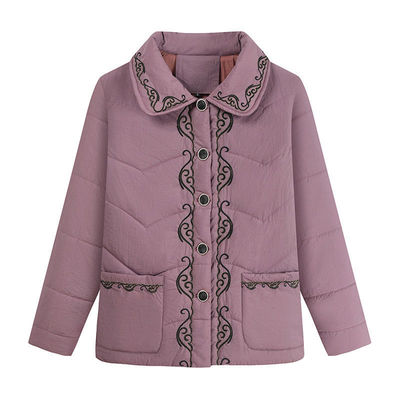 2022 new pattern Mom outfit Cotton coat Lapel Middle-aged and elderly people Female models Autumn and winter keep warm have cash less than that is registered in the accounts leisure time cotton-padded clothes