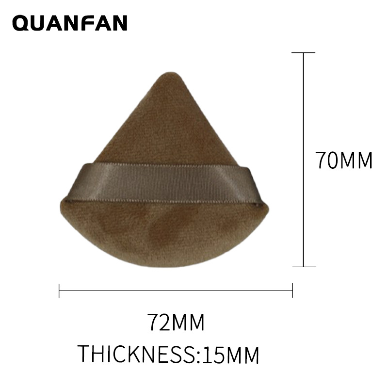 Nuevo triángulo negro soplo de polvo seco en forma de abanico de soplo de maquillaje soplo de polvo de miel mojado y seco herramientas de maquillaje de doble uso transfronterizo exclusivo