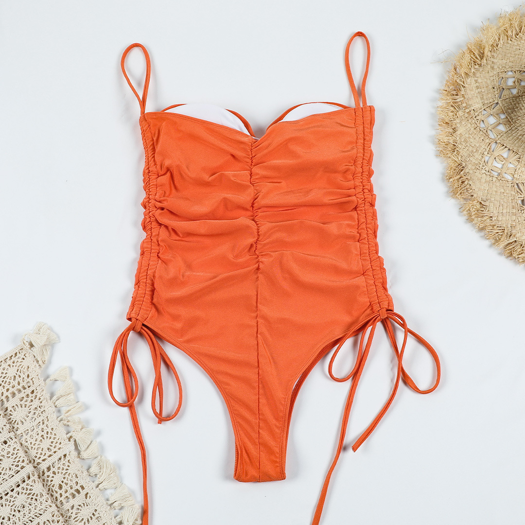 168g Weight Sleeveless Sleeve Length Nylon Fabric Type Bodysuit Tops Type 1 Piece Quantity Swimming Pool, Swimming Occasion Strap Neckline Breathable Function Skinny Fit Type Solid Color Pattern Women'S Gender Fashion Style Women's Fashion Solid Color 1 Piece One Piece 22
