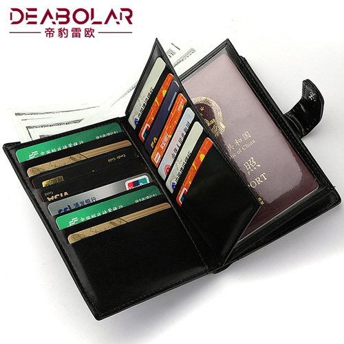 Men's wallet cross-border new large-capacity driver's license card holder wallet multi-function passport wallet men