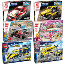 启蒙大盒拼装积木好易便利店艾比的咖啡狗狗野营房车爆裂巨轮