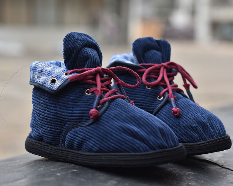 Genuine winter keep warm espadrilles with shoelaces