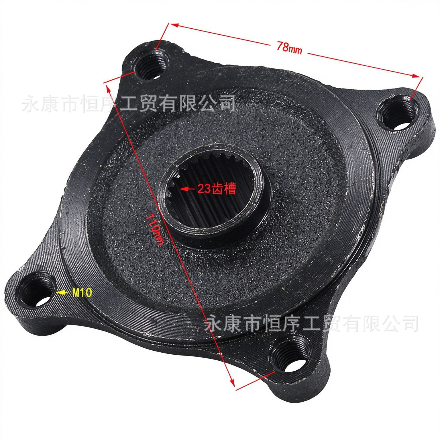 Atv Beach Vehicle Go-Kart Modification Parts Big Bull Flange Rotating Unit Steering Knuckle 4-Hole Wheel Hub Mount