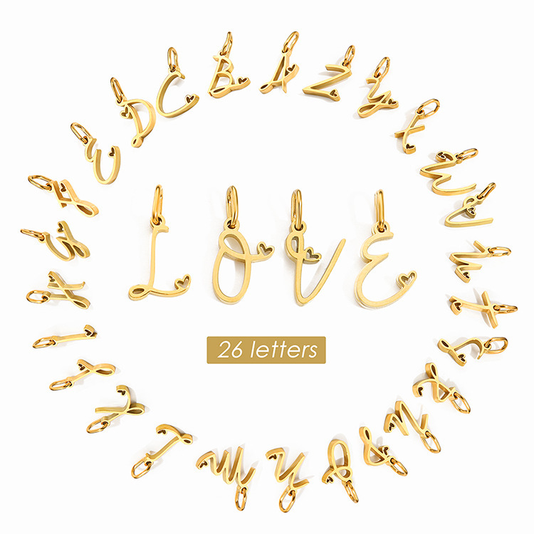 4g Weight Pendant Jewelry Making Type 10mmKS115067-Z Jewelry Making Size 14K Gold Plated Plating Material 1 Piece Quantity 304 Stainless Steel Material Letter Pattern Simple Style Style 1 Piece 10mmKS115067-Z 316 Stainless Steel 14K Gold Plated Letter Polished Pendant 5