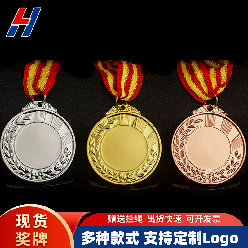 Pintura creativa aleación de zinc Medalla en stock producción montañismo competencia cordón medalla maratón medalla impreso LOGO