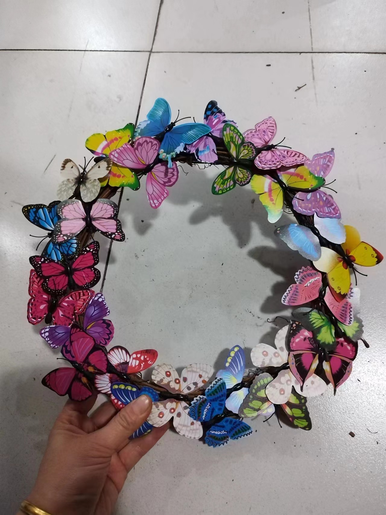 Pastoral Butterfly Plastic Pendant Artificial Decorations display picture 3
