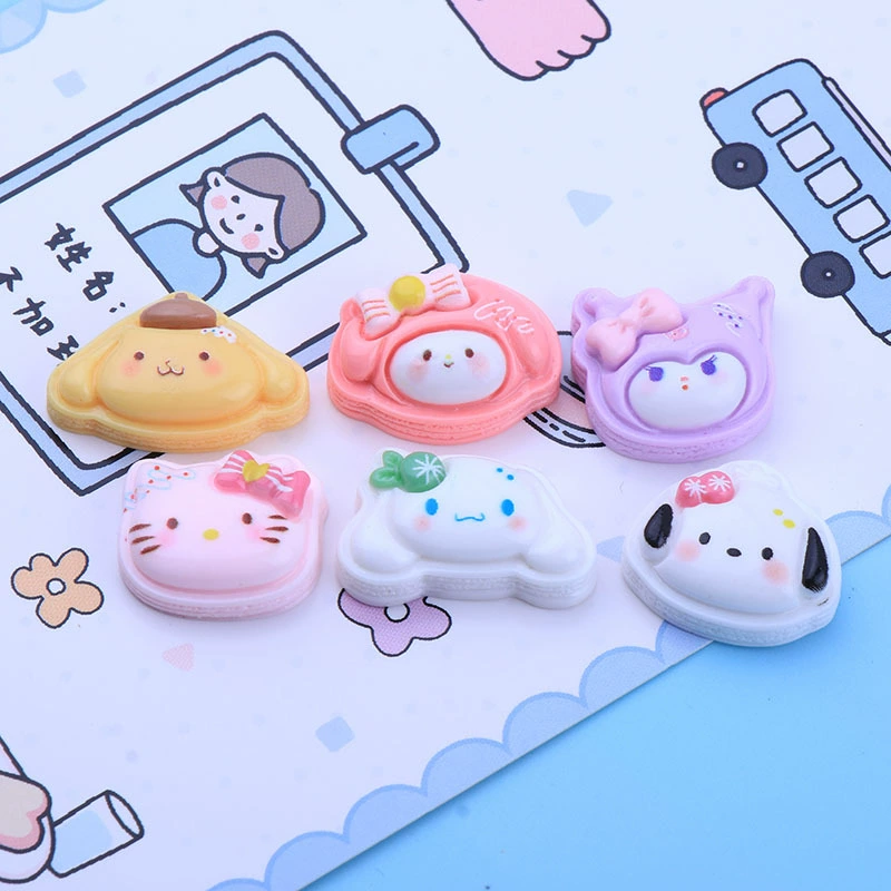 Sanrio, мультяшная еда для игры, компактная заколка для волос, магнит на холодильник, аксессуар с дополнительными элементами, новая коллекция, ручная работа