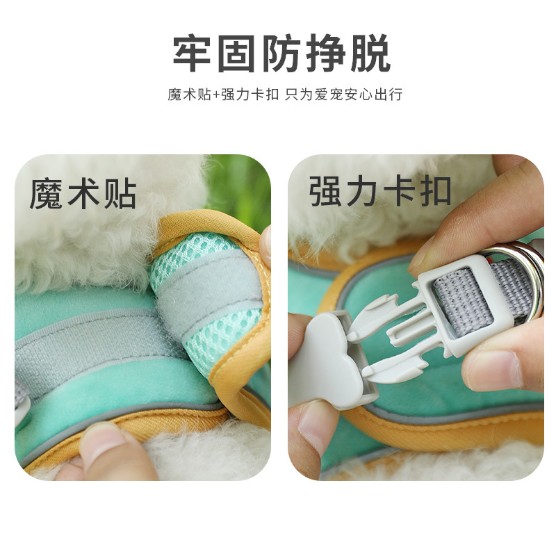 Cross-border PET pecho y la espalda traje de tracción transpirable chaleco reflectante perro gato cuerda de tracción suministros para mascotas al por mayor