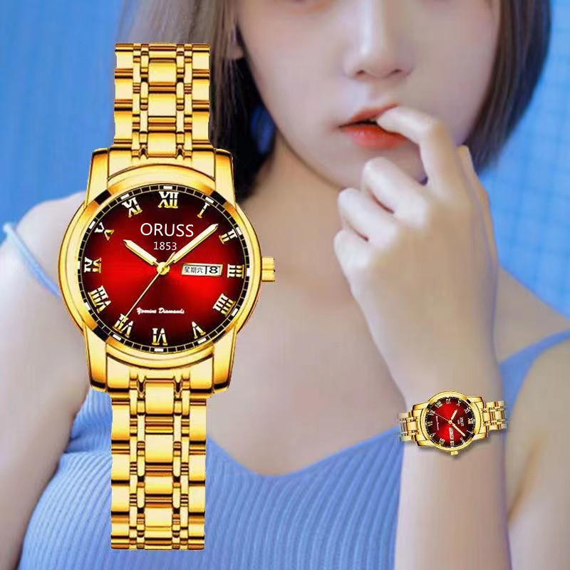 2022 Hong Kong style new movement watch fashion genuine goods automatic watch women's waterproof luminous ladies Korean fashion tide