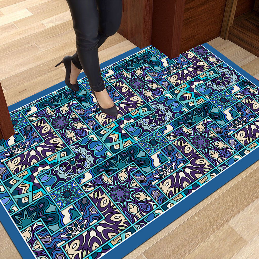 Vintage Nordic Boho Bohemian Style Doormat For Kitchen And Entryway_voghion.com