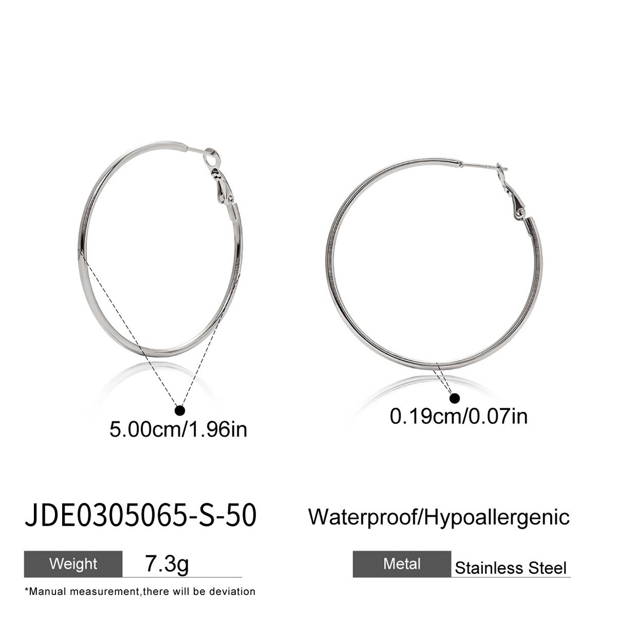 Wanxing Europa y los Estados Unidos transfronterizos aretes de acero inoxidable grandes círculos ligeros de lujo joyas de alta calidad nicho de diseño de orejas de acero de titanio