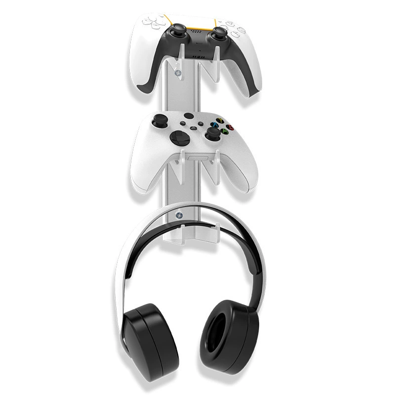 Универсальная настенная полка-держатель для контроллеров PS5/PS4/XBOX/SWITCH, прозрачная вешалка для гарнитуры HBX-430