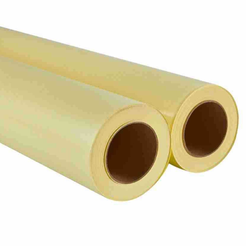 Película de laminación en frío con base amarilla de 108G/M, PVC de 15 micras, pegamento blanco permanente, 48 películas, 82 papel de soporte, película protectora resistente a los arañazos para uso comercial