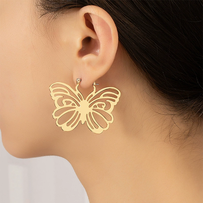 Summer brand fashionable metal trend earrings, European style, 2022, simple and elegant design