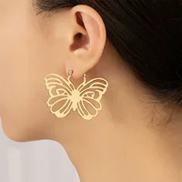 Summer brand fashionable metal trend earrings, European style, 2022, simple and elegant design
