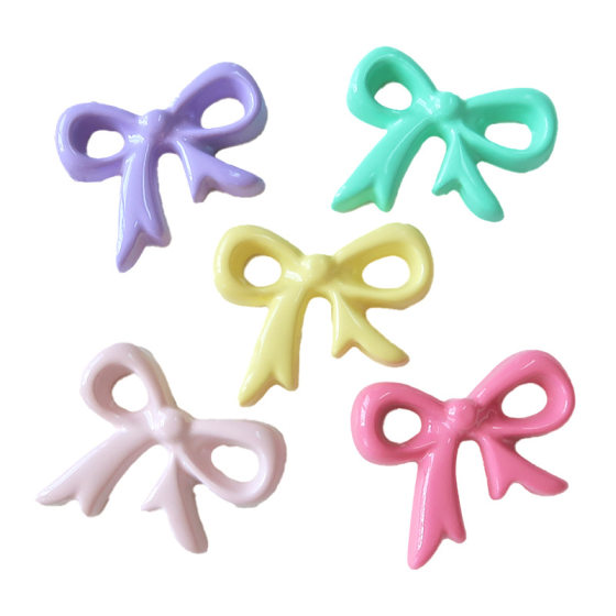 New Colorful Bow Jewelry Accessories Mobile Phone Chain DIY Hole Shoes Shoe Flower Bag Handmade Material Accessories