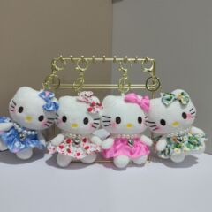 ネット赤かわいい子猫ストラップぬいぐるみ公仔花スカート香風KY猫バッグ掛けキーホルダー