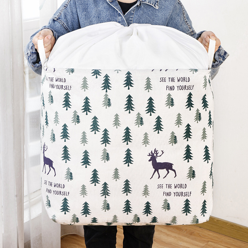 Giant Ugly Duckling Cotton Cover Storage Bag Waterproof Dustproof Foldable Blanket Storage Box Basket Large Mouth Dirty Clothes Basket