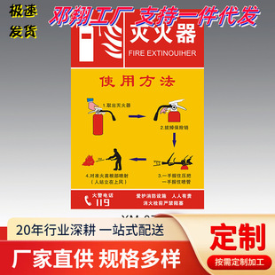 Fire safety signs fire hydrant fire extinguisher use instructions sticker fire extinguisher