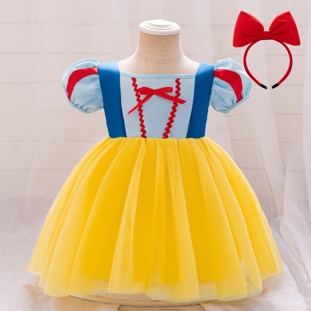 Halloween Dress Up Blancanieves vestido esponjoso vestido de fiesta de cosplay para niñas