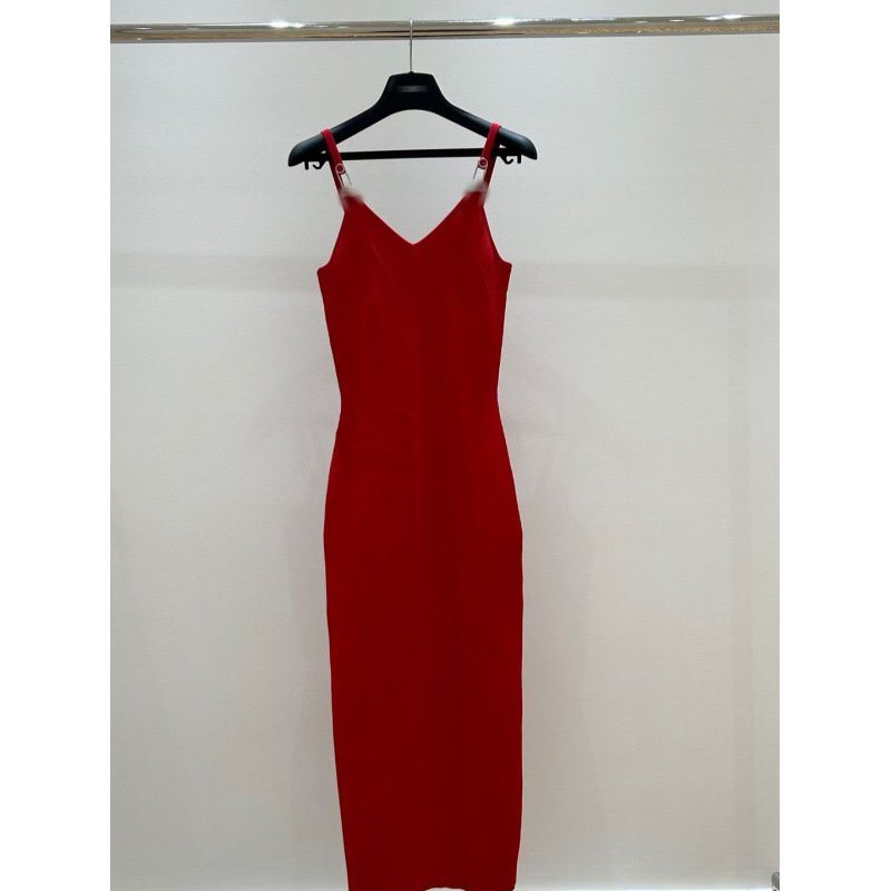 Nanyou Women's Medusa Dress 25 New Vintage Stretch Knit Fabric Pin Buckle Knitted Strap Dress for Women