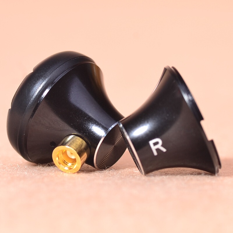 DIY earphone material accessories upgrade 15.4 earplug type 14.8mm metal shell half in-ear ear shell Black