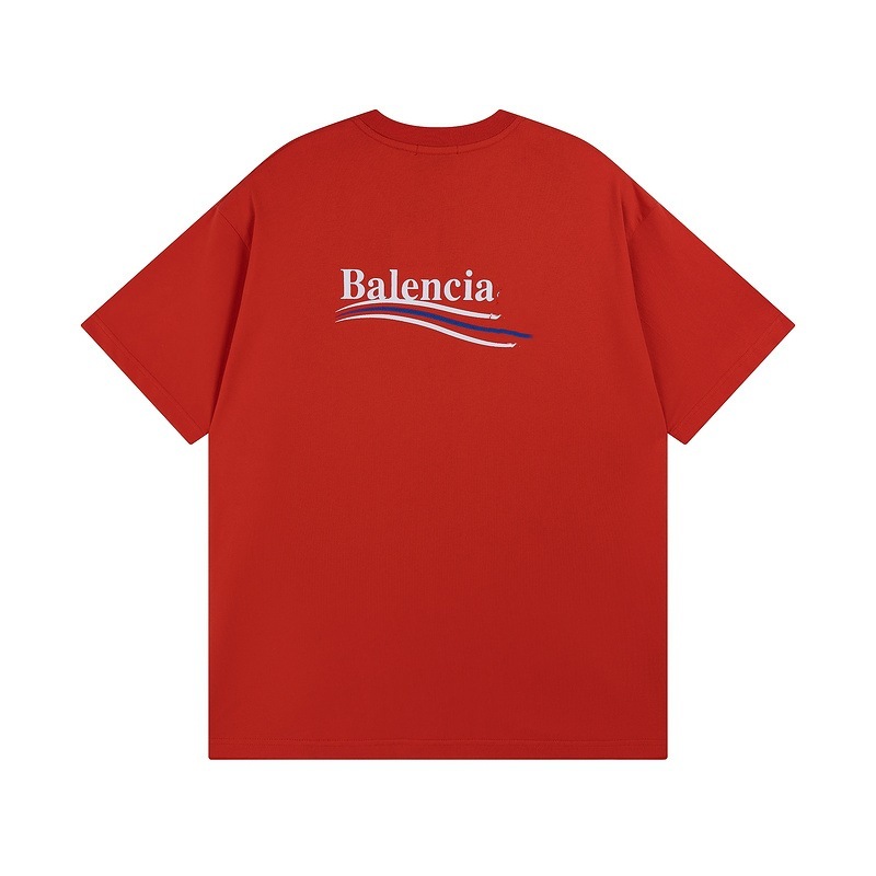 パリb家高バージョン2024クラシックコーラプリント半袖カジュアルゆるい夏のビッグサイズtシャツ代発|undefined