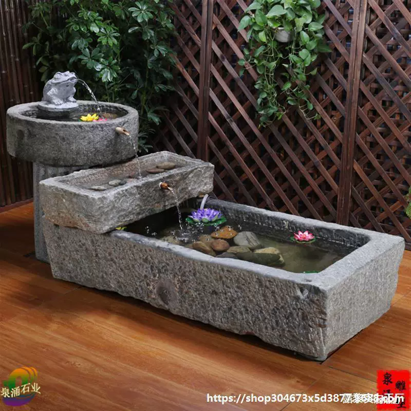 Водный элемент, старые украшения для аквариума для разведения рыбы, рыболовный трап для наблюдения за рыбой, внутренний двор с проточной водой, старый пруд для рыбы, трап для пруда, пруд для рыбы.