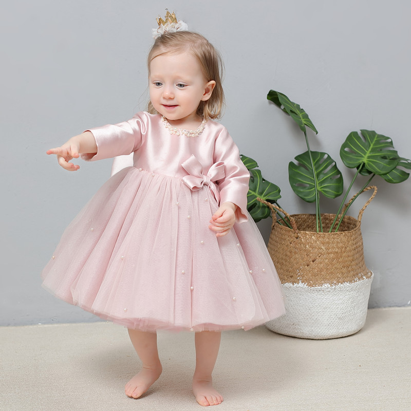 Abito da principessa per bambine da 0 a 3 anni, autunno/inverno, nuovo, 100 giorni, primo compleanno, abbigliamento per bambine, poliestere【Pre-ordine | Spedizione in 15 giorni】_voghion.com