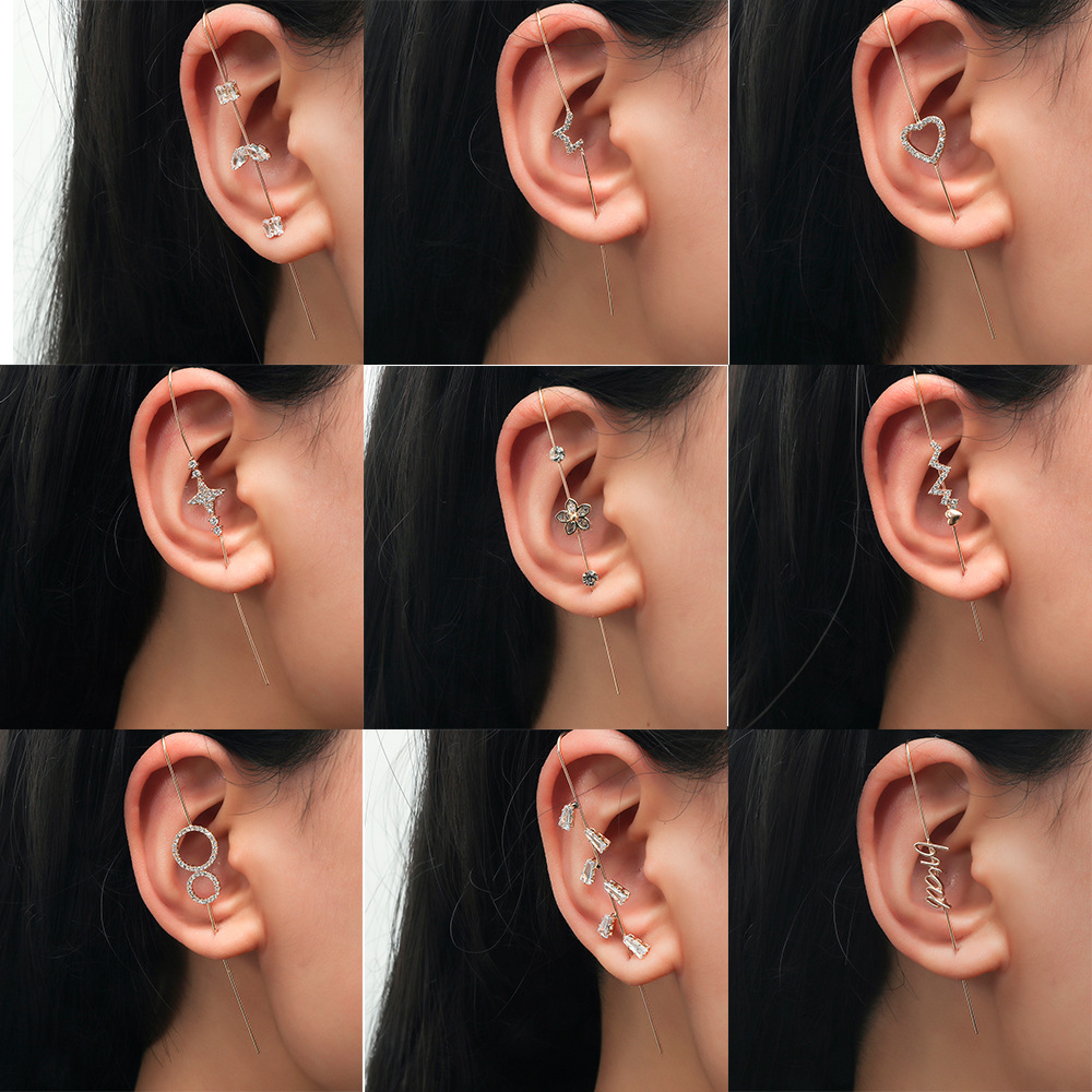 1 Piece Quantity 1 Piece Ear Cartilage Rings & Studs Vintage Style Geometric Copper Ear Cartilage Rings & Studs