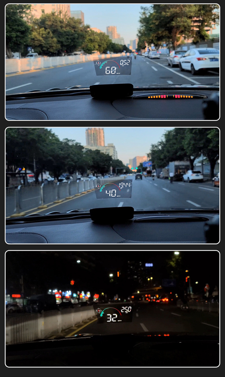 Car-Mounted M22 Gps Hud Head-Up Display, Universal Speedometer, Compass, and Projector for All Vehicles