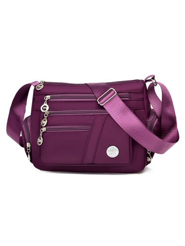 Large-capacity cross-body bag for women, multi-pocket waterproof nylon bag for middle-aged and elderly mothers, single-shoulder commuting bag, student bag