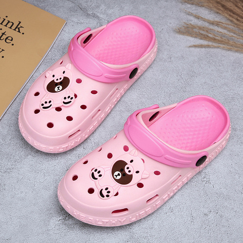 Children's Croc Shoes Summer Baby Slippers Lightweight Non-Slip Soft Soled Boys Girls Sandals Children's Beach Shoes