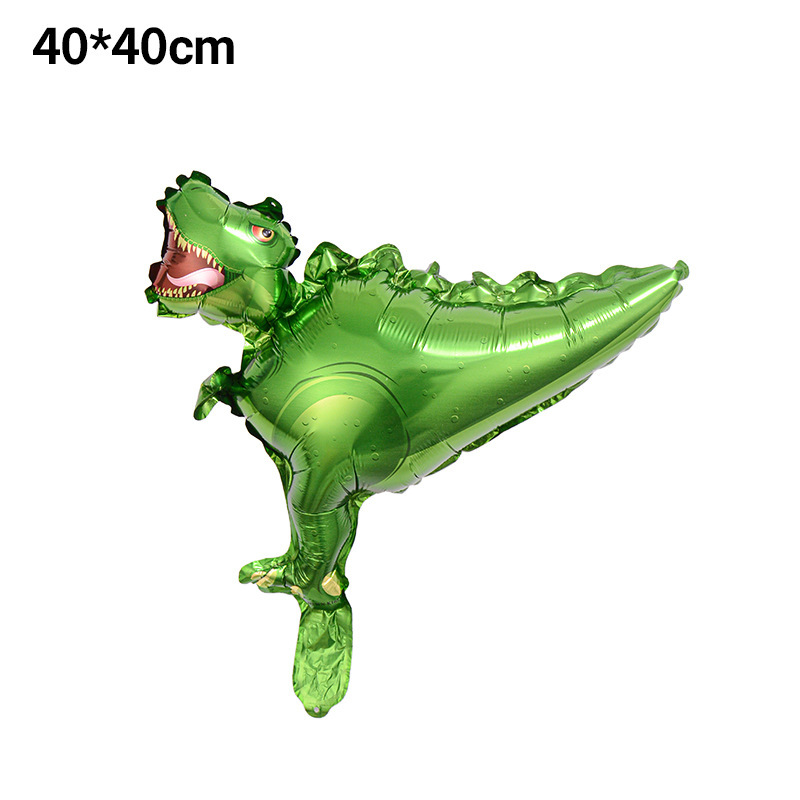 Globos de aluminio con diseño de animales de dibujos animados con temática de dinosaurios para decoraciones de fiestas de cumpleaños infantiles image 28