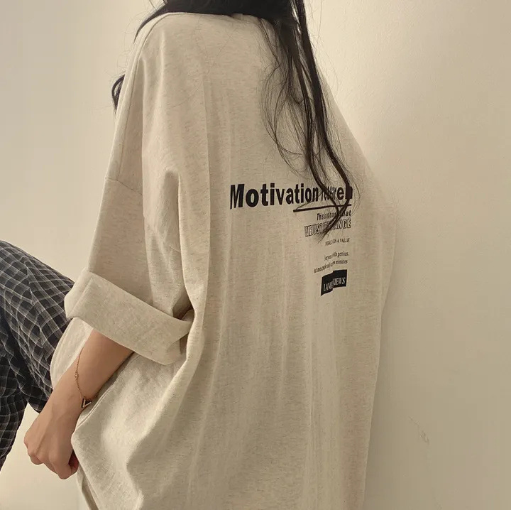 clothing cotton short sleeve T-shirt women's long summer net popular loose Korean wholesale fashion brand long 2023