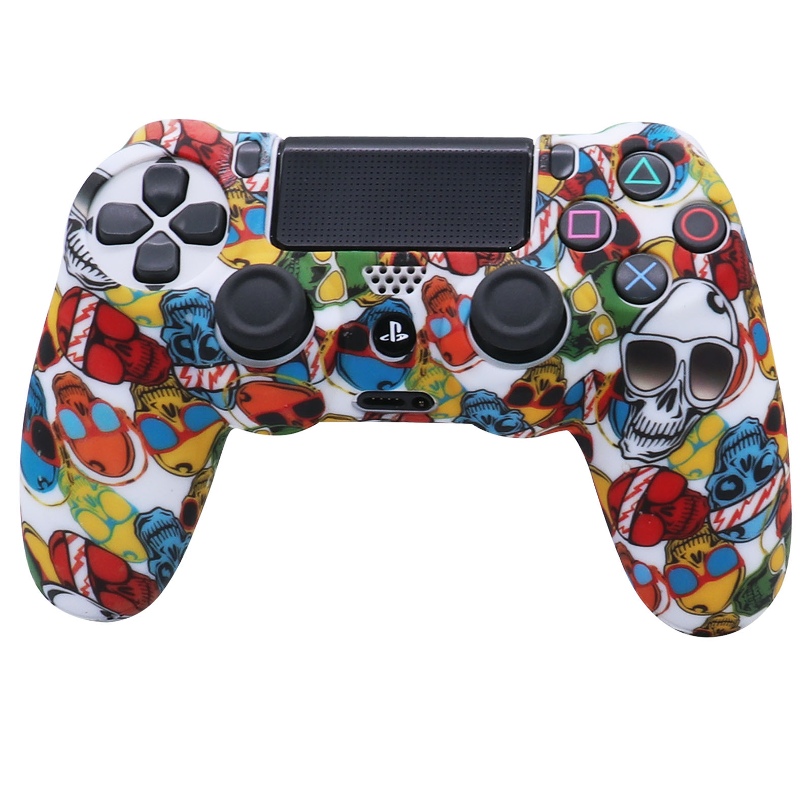 PS4 camouflage silicone handle cover inj...