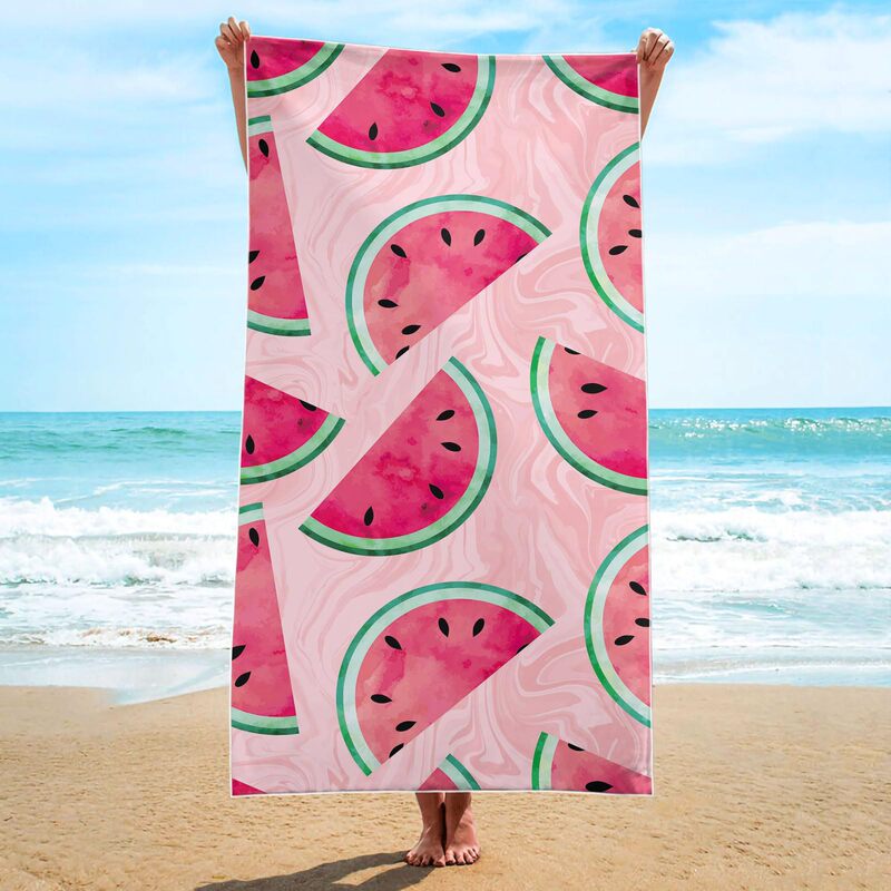 Cross-Border Foreign Trade Summer Watermelon Baseball Beach Towel with Various Patterns, Digital Printed Bath Towel, Microfiber Sports Towel Cross-Border Foreign Trade Summer Watermelon Baseball Beach Towel with Various Patterns, Digital Printed Bath Towel, Microfiber Sports Towel