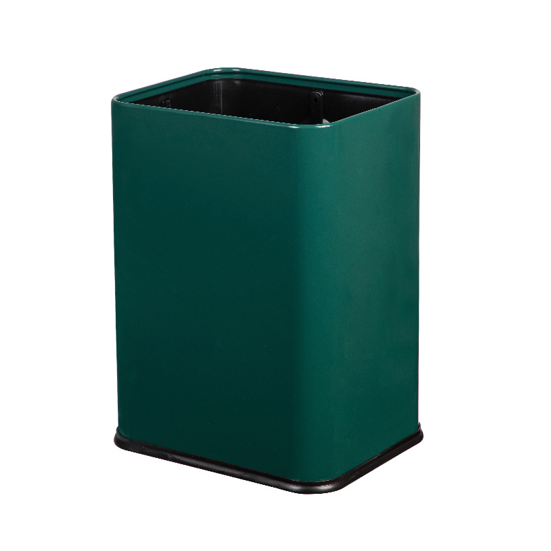 Cubo de basura de acero inoxidable para uso doméstico, cenicero de acero inoxidable de doble capa, cubo de basura para habitación de hotel, cubo de basura para club KTV