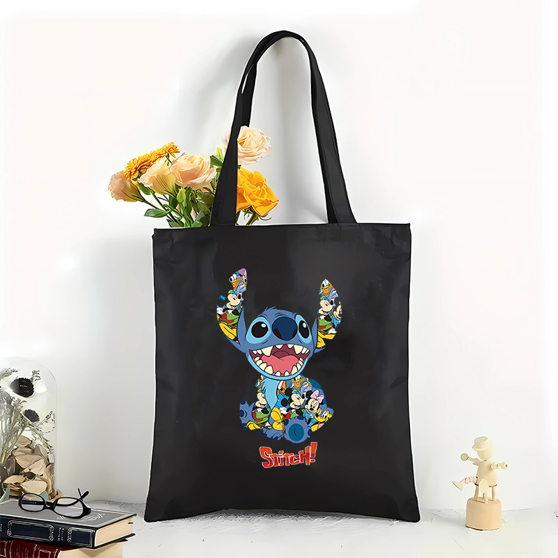 Bolsa de lona de impresión púrpura de pop transfronteriza, bolso de hombro de gran capacidad, portátil perfecto para compras