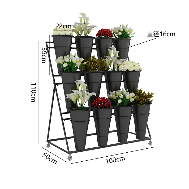 Soporte de flores de hierro forjado para decoración