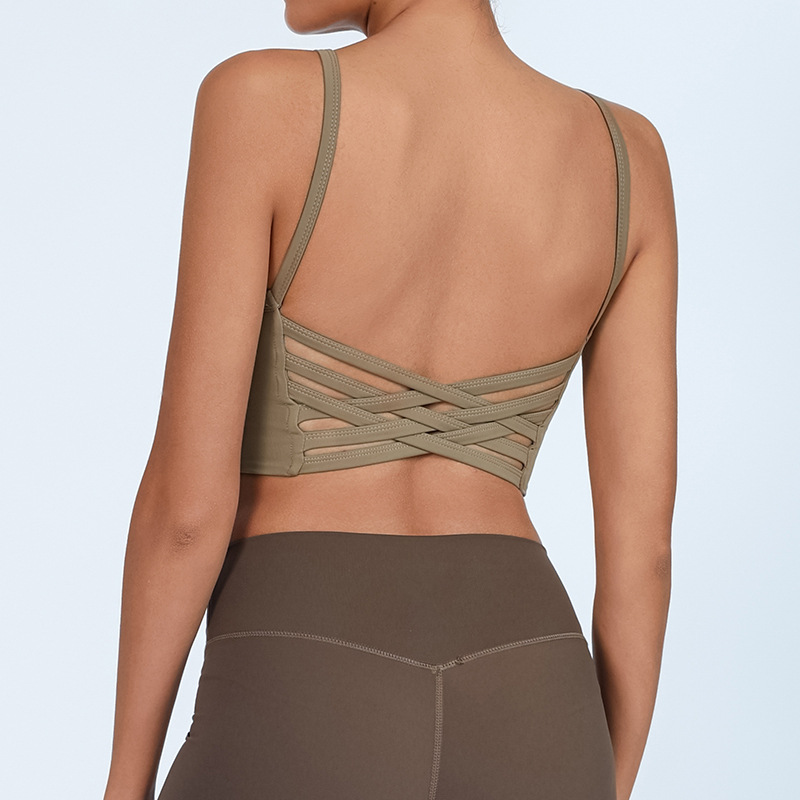 Europa y los Estados Unidos lu lu desnudo transfronterizo yoga bra mujer antichoque reunido deportivo de belleza de espalda ropa interior secada rápida