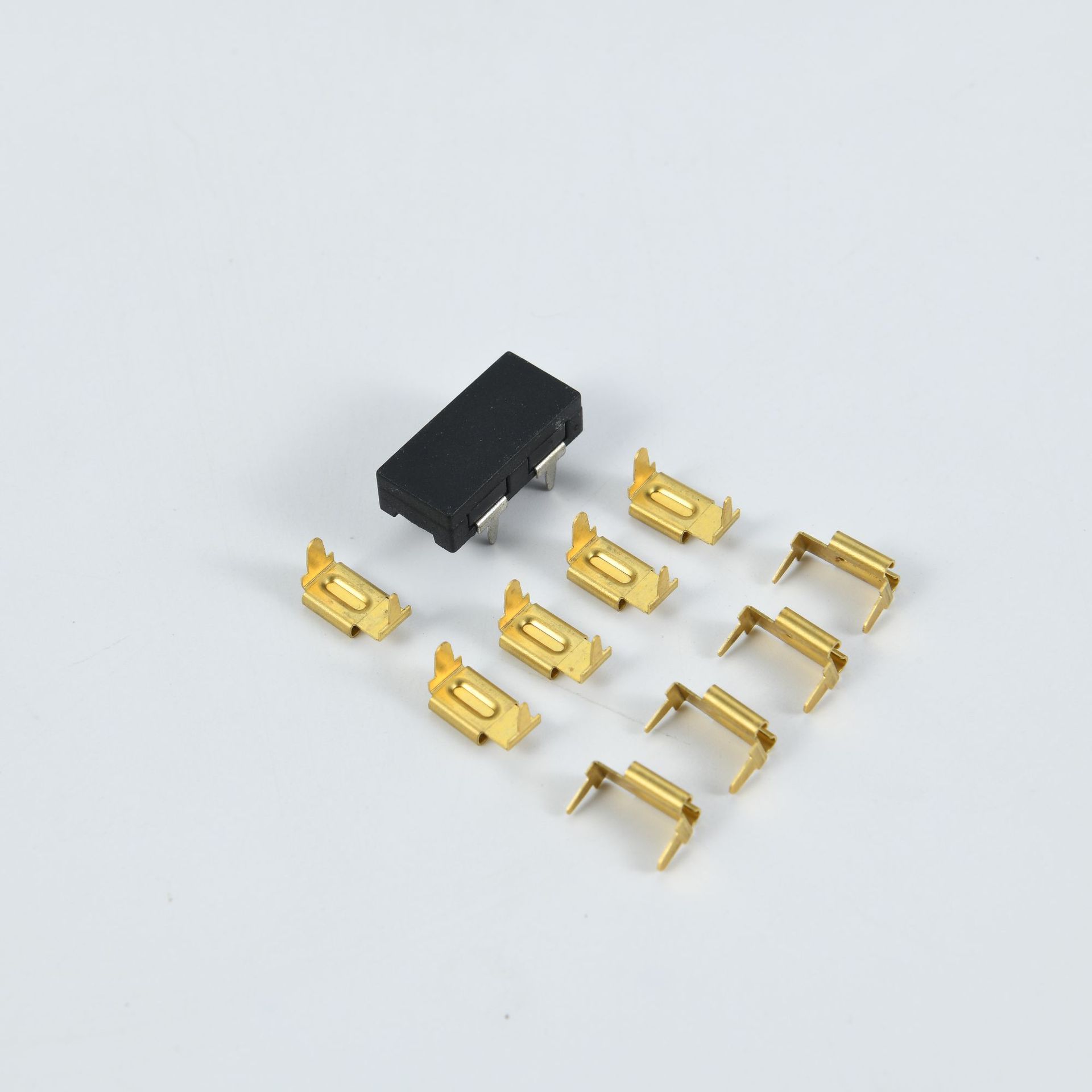 汽车保险丝夹子 小型|厂家供应|黄铜镀镍材质车用保险丝夹 接触片