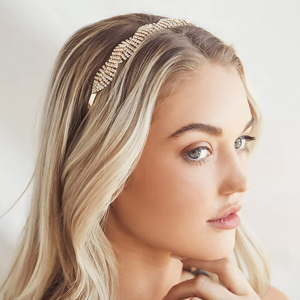 Etnický štýl jednoduché vlasové doplnky móda univerzálna nepravidelná čelenka cezhraničná kamienková čelenka dámska vlasová páska_voghion.com