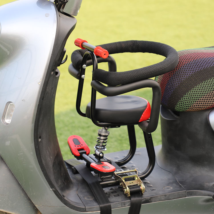 Suitable for Electric Vehicles, Front-Mounted Baby Seat with Thickened Cushion, Universal Type for Electric Motorcycles and Small Spaces, Child Seat with Reduced Space Requirements
